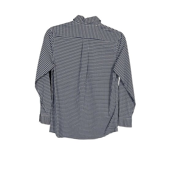 Vineyard Vines Shirt Kid M Blue Preppy Plaid School Neutral Checks Wedding Retro - Picture 6 of 7